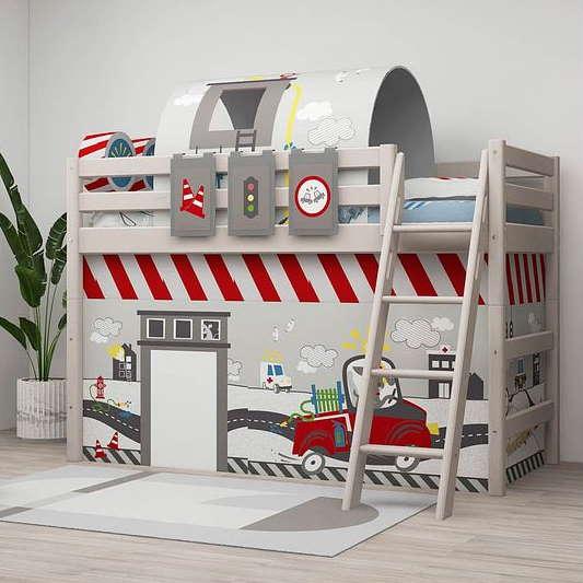 Produktbild Flexa Mittelhohes Bett Classic mit schräger Leiter (90 x 200 cm)
