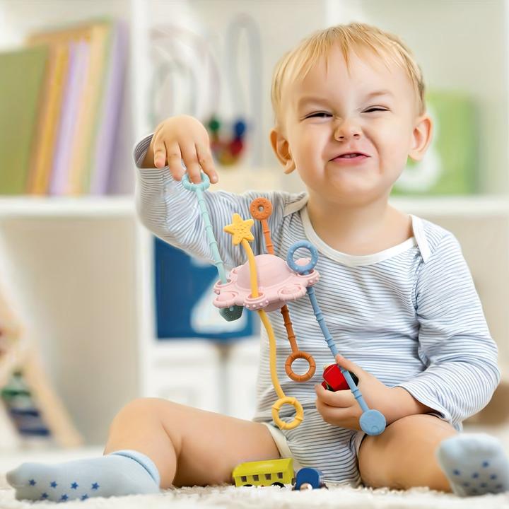 Image du produit Activity Board Jouets pour les 18 mois et plus - Jouet sensoriel pour bébé - Jouet d'activité à tirer en silicone