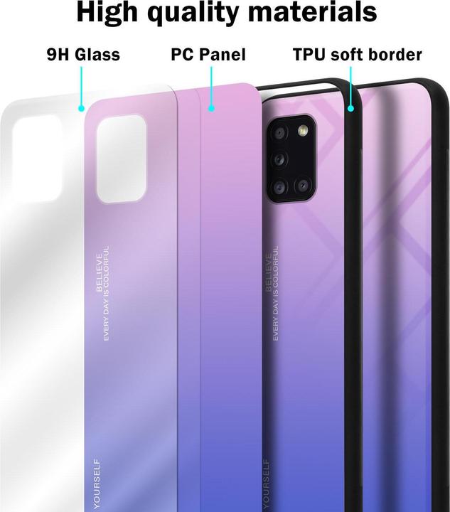 Actual product image Cadorabo TPU 2 colors glass cover (Samsung Galaxy A31)