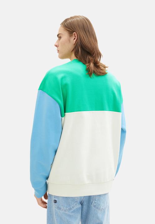 Produktbild Tom Tailor Sweatshirt Pullover ohne Kapuze mit Color-Block (M)