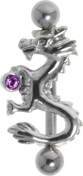 Actual product image Bijouteria Eyebrow Pin (Surgical steel 316L, Crystal, Silver 925)