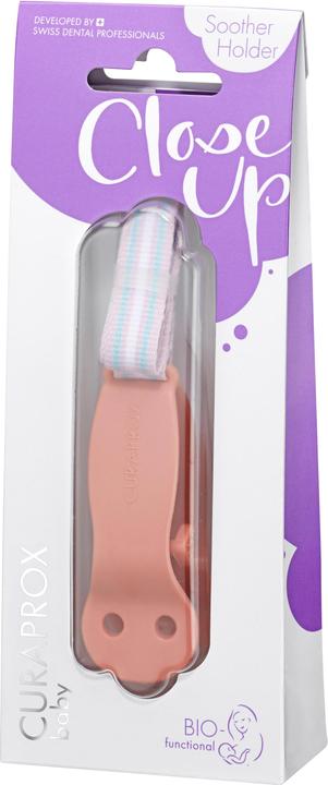 Actual product image Curaprox Baby dummy holder coral (1 x, from birth)