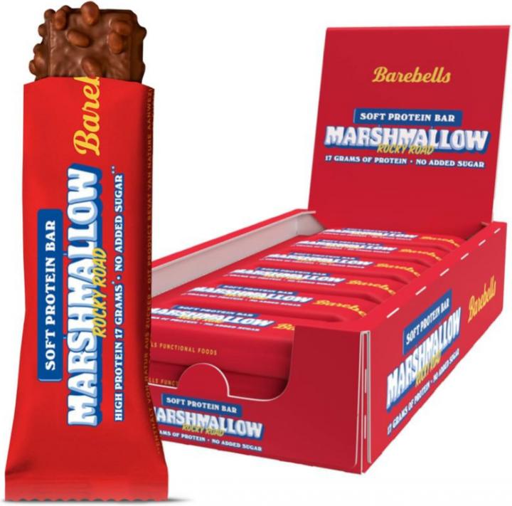 Actual product image Barebells Soft Protein Bar - Marshmallow Rocky Road Box of 12 bars (Marshmallow Rocky Road, 12 pcs., 660 g)