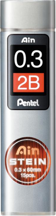 Pentel Bleistiftminen AinStein (Ersatzmine, Graphit, 0.30 mm)