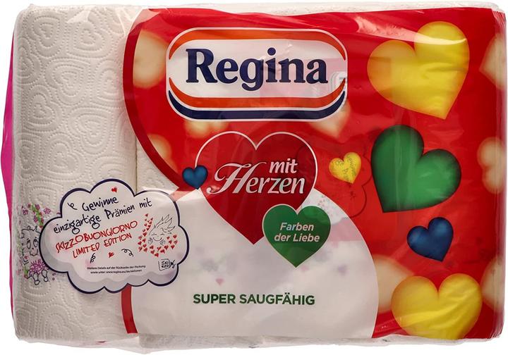 Produktbild Regina Küchenrollen mit Herzen 3-lagig, 4 Rollen (4 x)