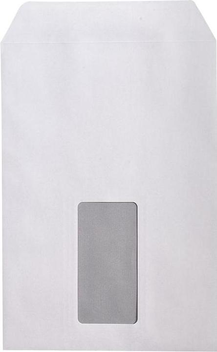 NoName Enveloppe DIN C5, avec fenêtre, autocollante, blanche, 162x229mm, PG=500S (500 x)