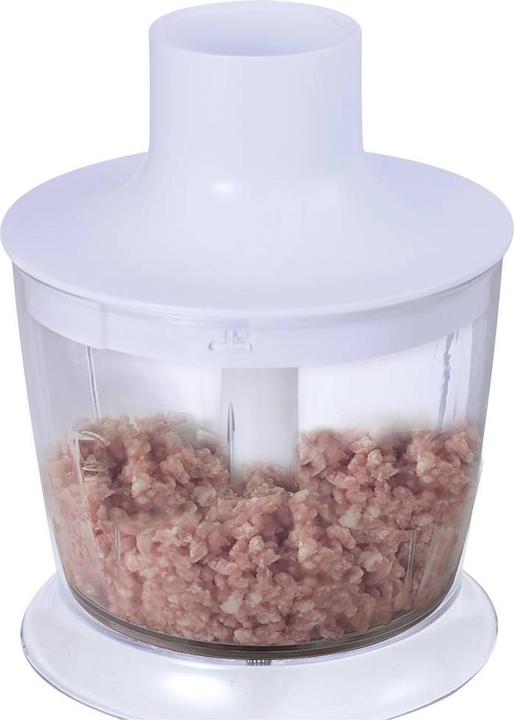 Produktbild Bergner Stabmixer 800W mit Messbecher, mit Zerkleinereraufsatz Weiss, Holz