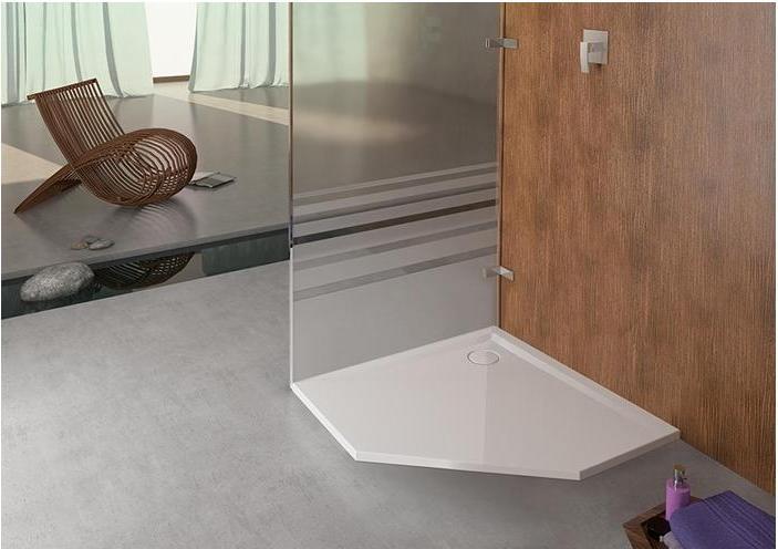 Actual product image Hoesch Pentagonal shower tray MUNA ultra-flat 1000x1000x30mm white