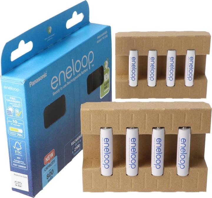 Image du produit Panasonic Batterie Micro AAA HR-4UTGA 8x et 2x AccuSafe AAA (AAA, 800 mAh)