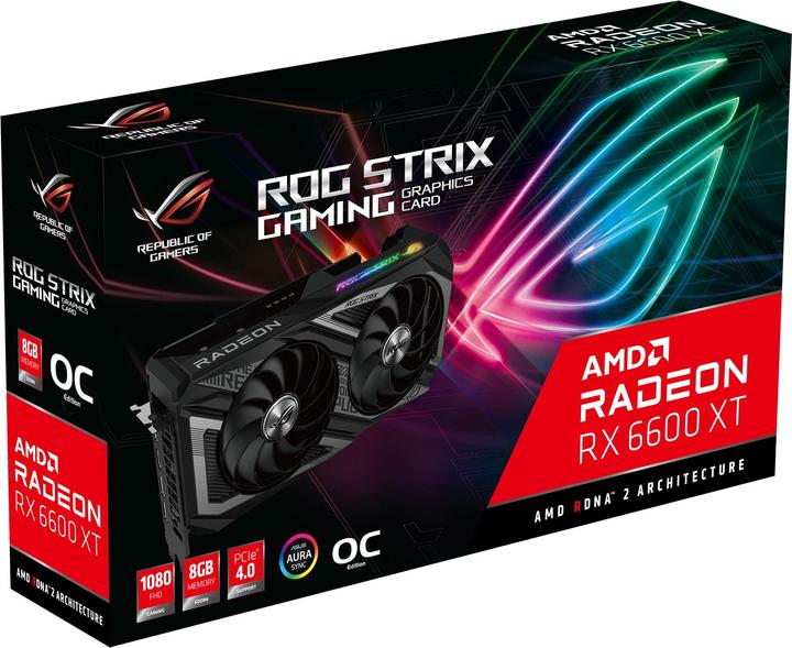 Produktbild ASUS Radeon ROG STRIX RX 6600 XT O8G GAMING (8 GB)
