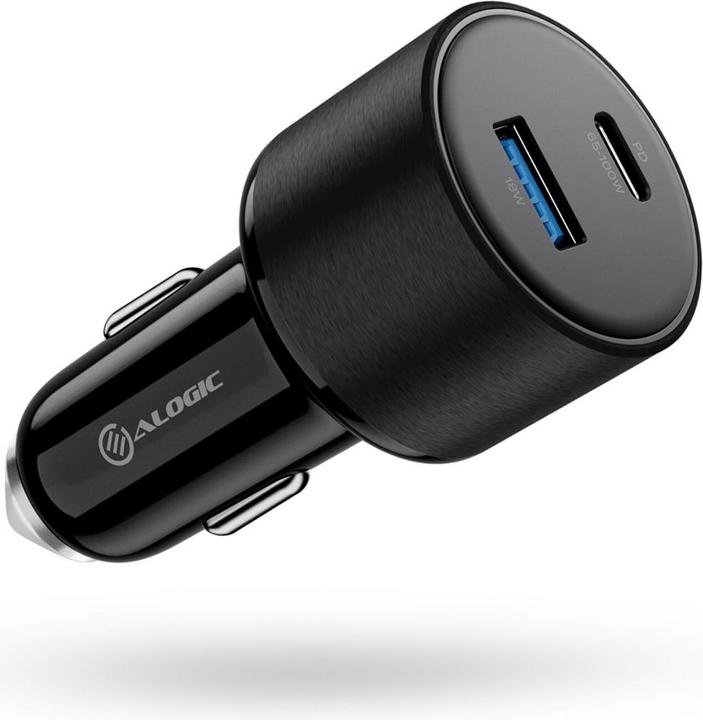 Actual product image Alogic Positioner car 100W USB-C+USB-A +USB-C to USB-A cable