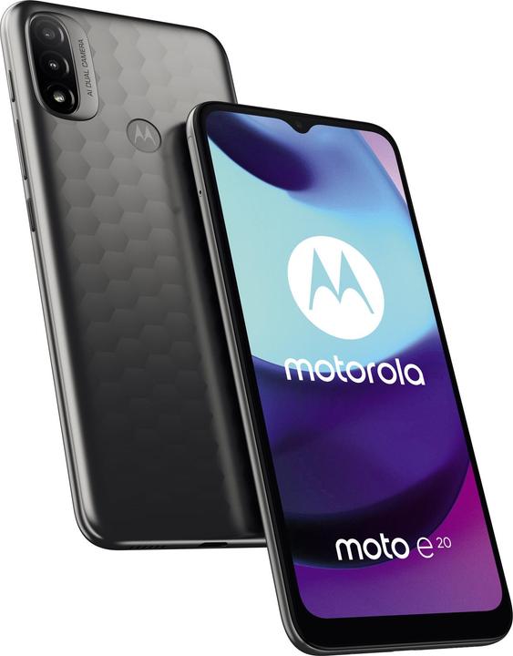 Immagine prodotto Motorola Moto e20 (32 GB, Grigio grafite, 6.50", Doppia SIM Ibrida, 13 Mpx, 4G)