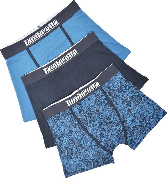 Actual product image Lambretta Mens Paisley Boxer Shorts (Pack of 3) (L, pack of 3)