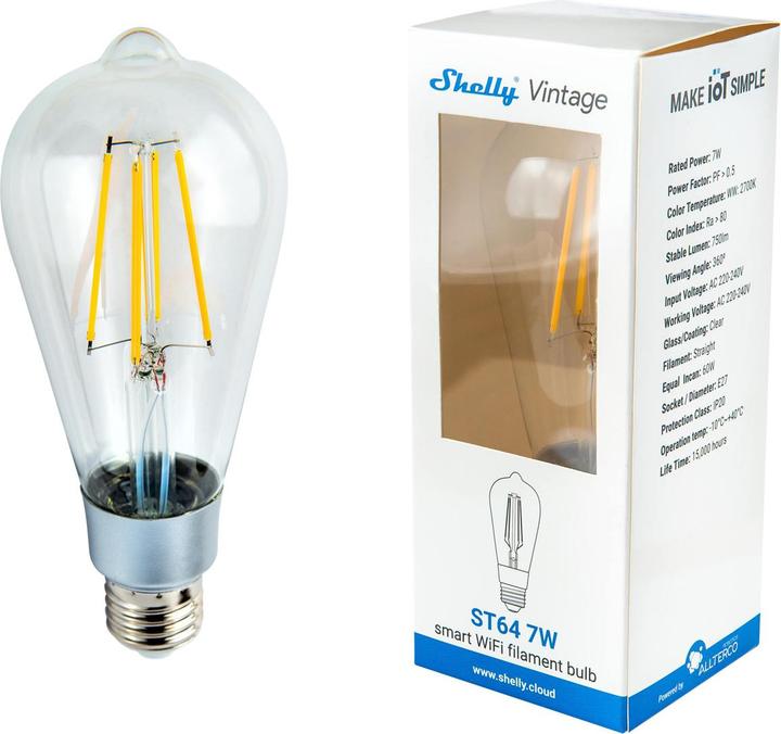 Produktbild Shelly Vintage E27 ST64 (E27, 7 W, 750 lm, 1 x, E)
