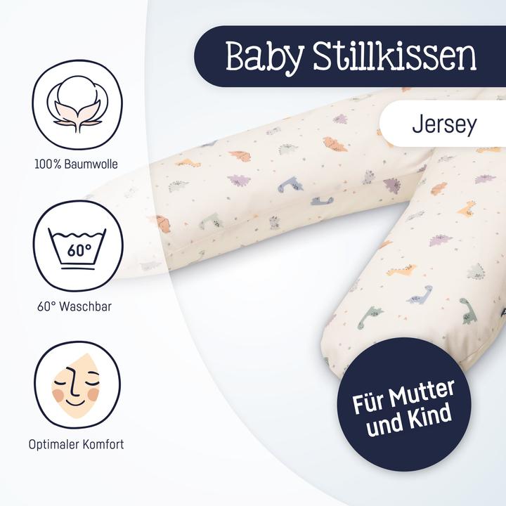 Produktbild Julius Zöllner Stillkissen Jersey - 190 - Little Dinos (76 cm)