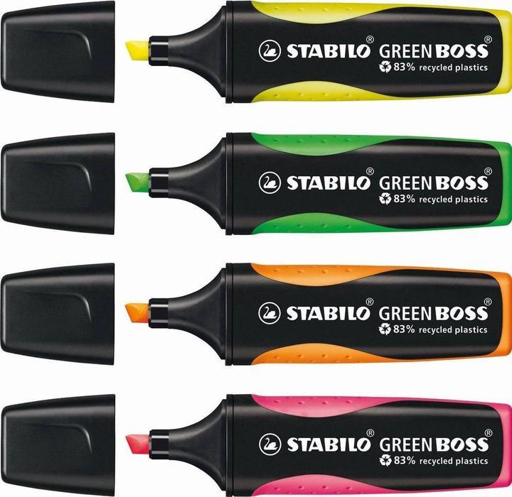 Actual product image STABILO GREEN BOSS highlighter (Orange, Yellow, Green, Pink, 5 mm, 4 x)