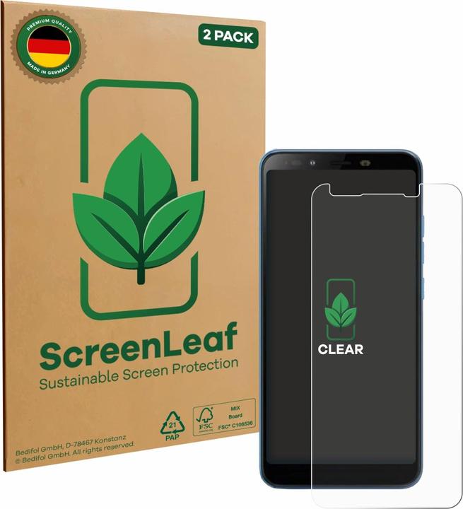 Actual product image ScreenLeaf Screen Protector sustainable Screen Protection, clear, anti-scratch (2 Piece, Emporia Smart 2)
