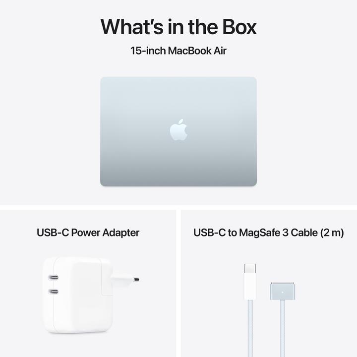 Actual product image Apple MacBook Air – 2025 (15.30", M4, 24 GB, 256 GB, DE)