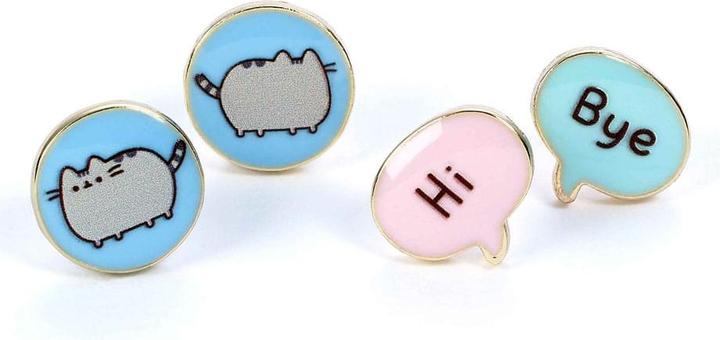 Actual product image Carat PUSHEEN - Hi & Bye - Set de 2 Paires de Boucles d'Oreilles (Enamel, Zinc alloy)