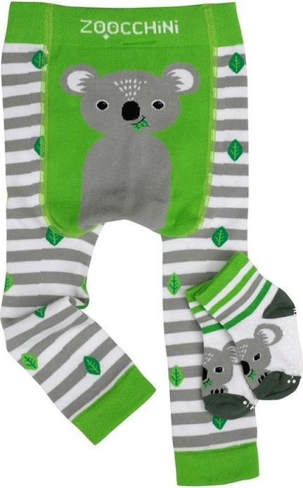 Produktbild Zoochini Zoocchini Baby Leggings & Socken Set, Kai der Koala (S, M)