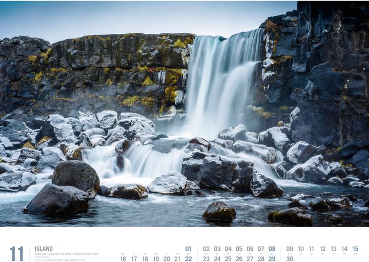 Produktbild Island - Unterwegs zwischen Gletschern und Geysiren Kalender 2026 (54 x 42 cm, Harter Einband, Deutsch)