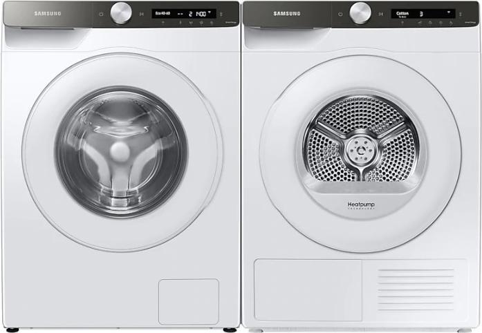 Actual product image Samsung DV80T5220TT Heat Pump Tumble Dryer (8 kg, Left)