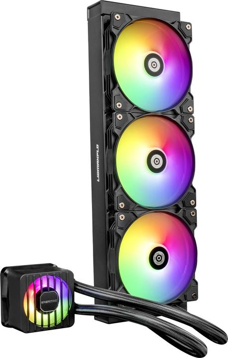 Actual product image Enermax LIQMAXFLO 420mm CPU AIO liquid cooler - Xtreme double chamber pump - VRM water block ARGB