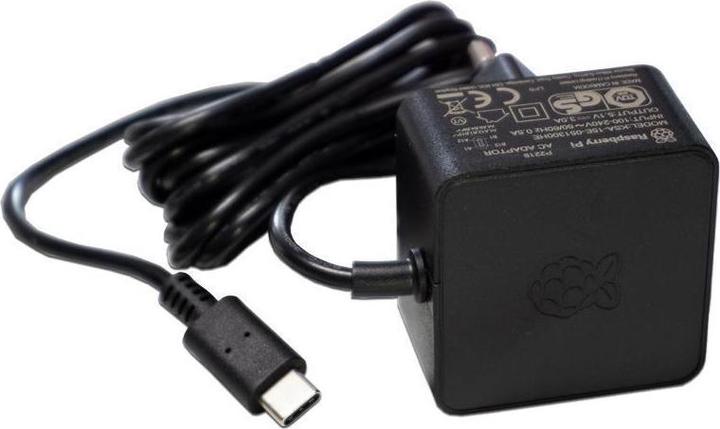 Produktbild Raspberry Pi Official 4 Power Adapter USB-C Schwarz