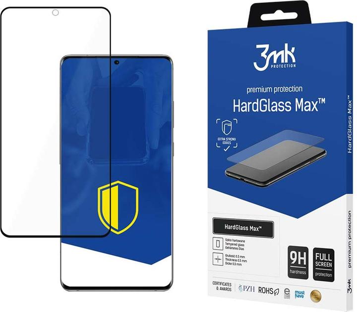 Produktbild 3MK Samsung Galaxy S20 5G Black - HardGlass Max? FingerPrint (1 Stück, Samsung Galaxy S20)
