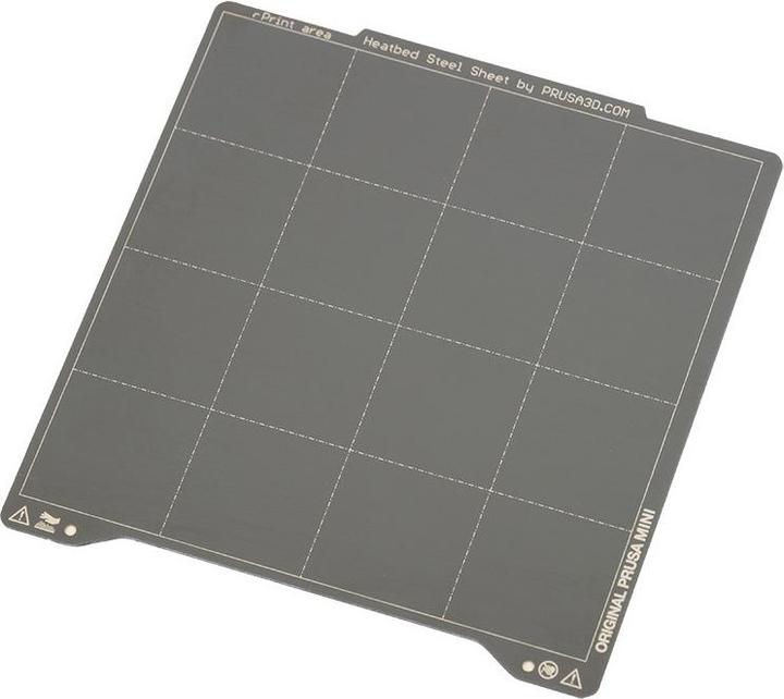 Immagine prodotto Prusa MINI piastra di pressione in acciaio per molle con strato PEI liscio su due lati