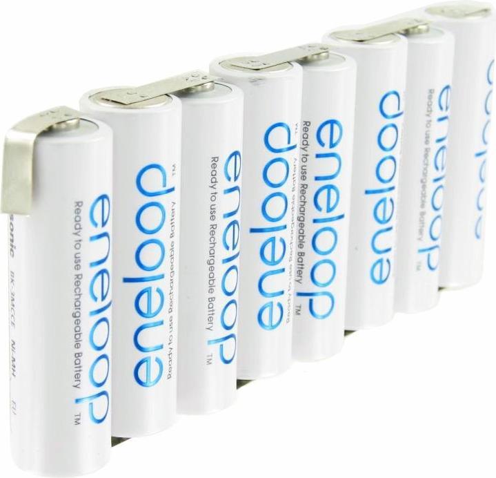 Produktbild Sanyo Akku Eneloop AkkuPack F1x8, 8/BK-3MCCE mit Lötfahne (1 Stk., 2000 mAh, Akku)