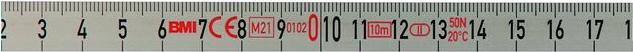 Actual product image BMI Stainless steel tape measure in frame (M)