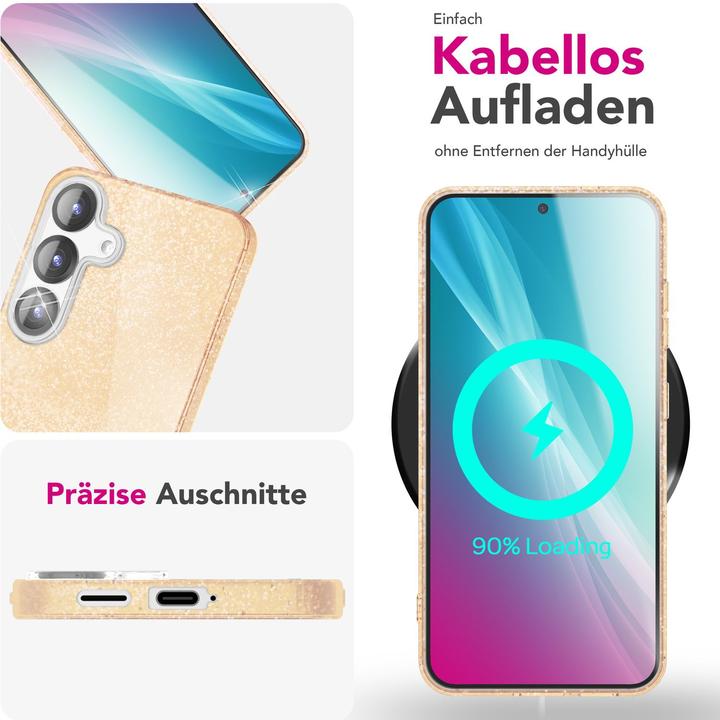 Image du produit Nalia ShinePop - Stabile Glänzende Glitzer Hülle - Glamour Glitter Cover (Samsung Galaxy S25)