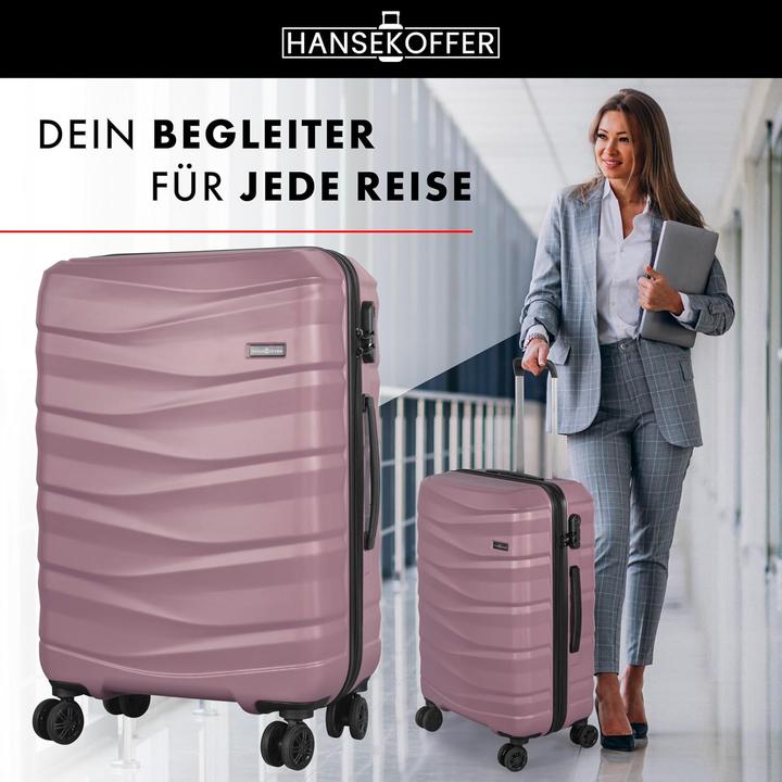 Image du produit Hansekoffer Hartschalenkoffer mit Rollen und Zahlenschloss (70 l, M (50 - 90l))