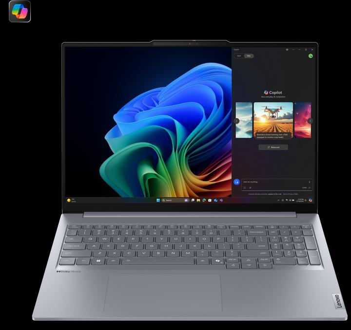 Actual product image Lenovo ThinkBook 16 Gen 7 (16", Snapdragon X Plus X1P-42-100, 16 GB, 512 GB, DE)