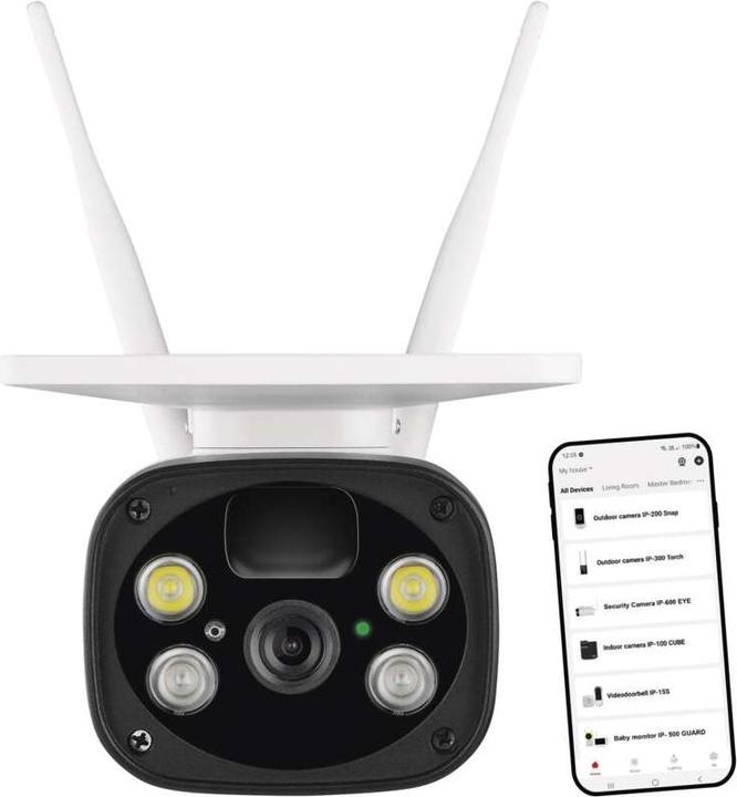 Produktbild Emos GoSmart Outdoor IP Kamera mit WiFi und Solarpanel IP-600 EYE, batteriebetrieben (1920 x 1080 Pixels)