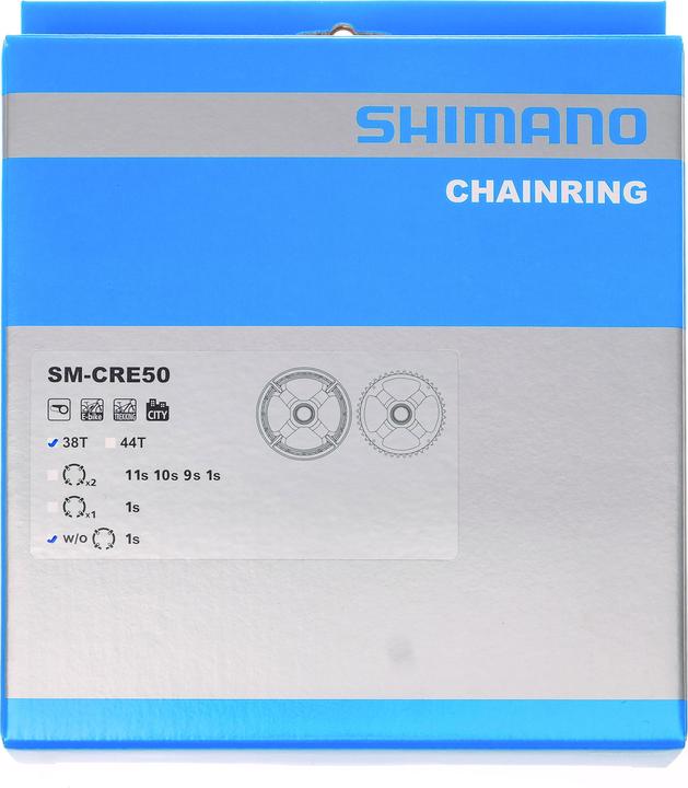 Actual product image Shimano Chainring STEPS SM-CRE50 44 teeth 46.5 mm chainline with double trousers (44)