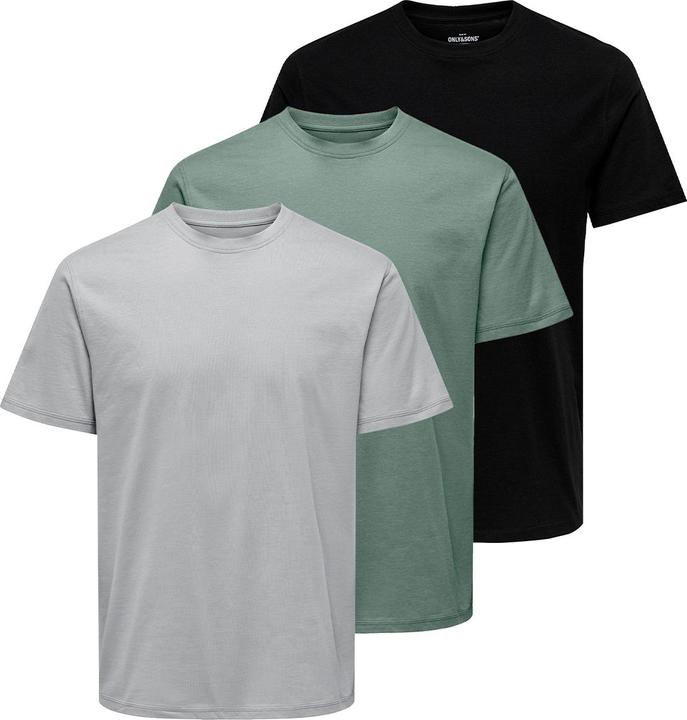 Black, Grey, Dark green