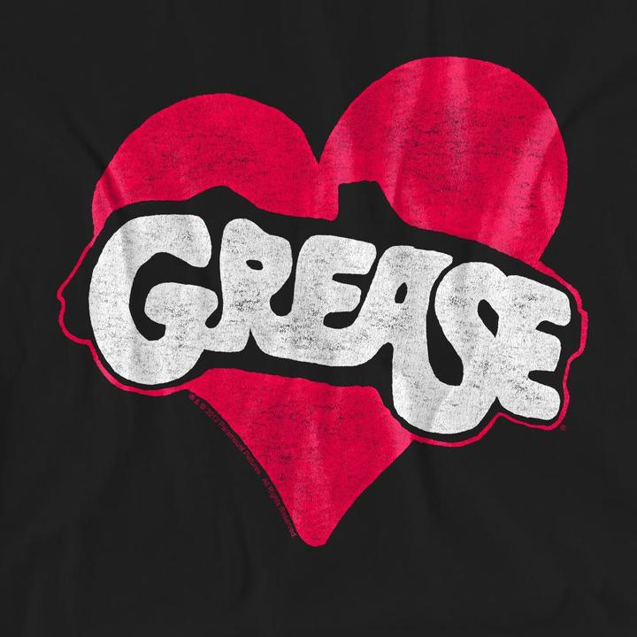 Actual product image Grease Unisex Adult Heart T-Shirt (XXL)