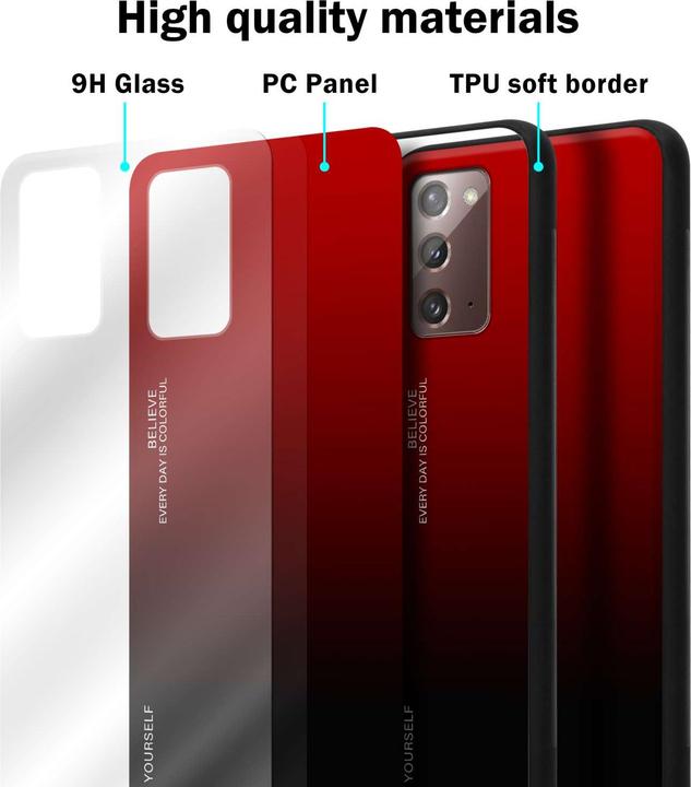 Immagine prodotto Cadorabo Custodia per Samsung Galaxy NOTE 20 TPU 2 Farben Glas (Samsung Galaxy Note 20)