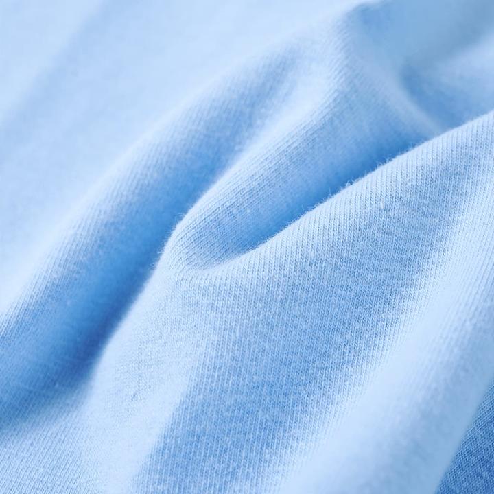 Actual product image VidaXL Children's T-shirt with ruffled sleeves light blue 128,Material (128)