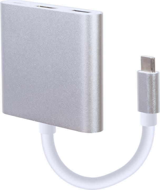 Produktbild Gembird A-CM-HDMIF-02-SV (USB-C, 3 Ports)