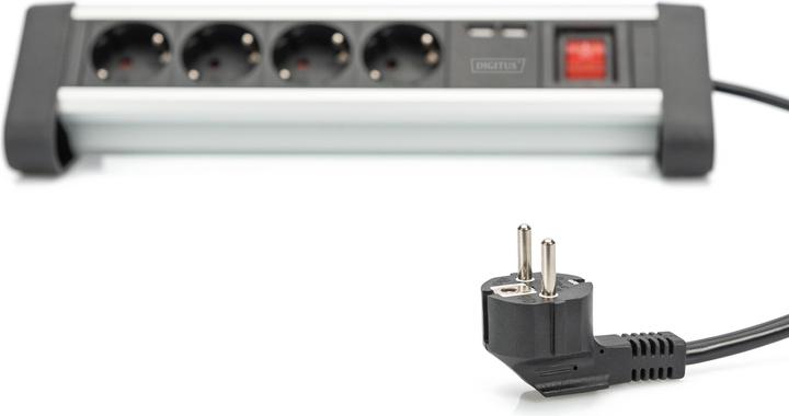 Actual product image Digitus Office socket strip (6 x, USB-A, 1.50 m)