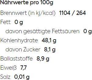 Nährwerte und Zutaten KoRo Bio Maulbeeren Weiss (1000g) (1000 g)