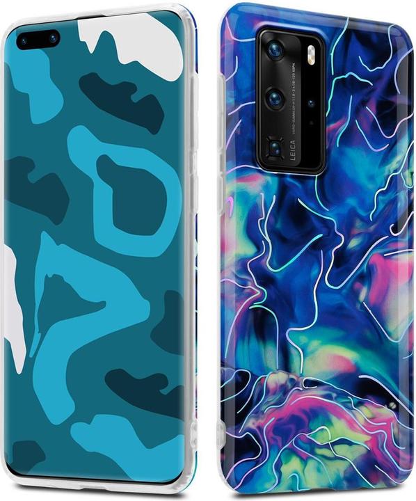 Produktbild Cadorabo IMD TPU Bunter Marmor Cover (Huawei P40 Pro+)