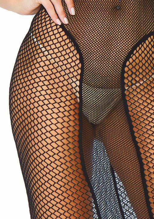Actual product image Leg Avenue Halter duel net backless dress (One size)