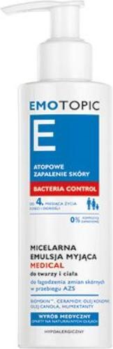 Image du produit Pharmaceris Emotopic Bacteria Control Émulsion micellaire de lavage pour le visage et le corps, 190 ml (Crème nettoyante, 190 ml)