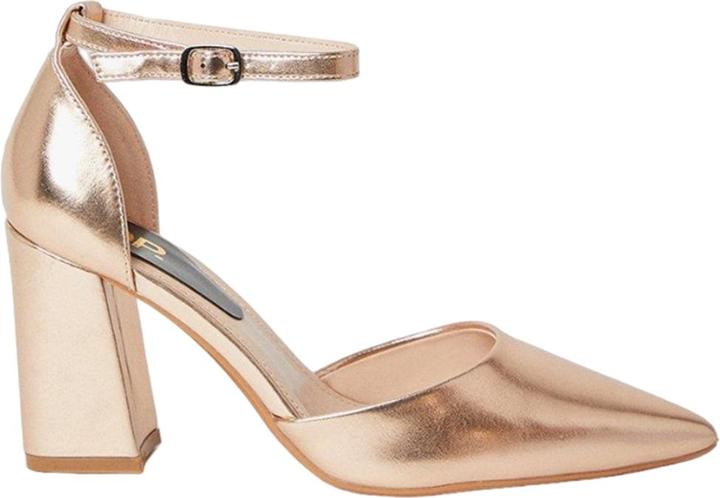 Actual product image Dorothy Perkins Womens/Ladies Blanche Pointed Ankle Strap High Block Heel Court Shoes (39)