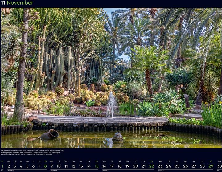 Image du produit Die schönsten Gärten der Welt - Wandkalender 2026 (60 x 45 cm, Couverture rigide, Allemand)