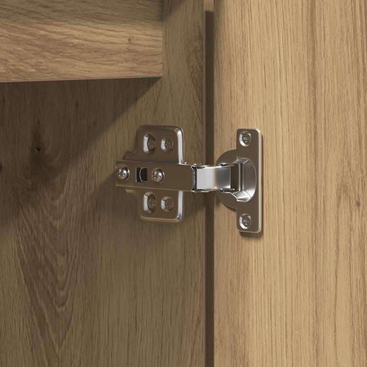 Produktbild VidaXL TV-Schrank Massivholz Eiche 100x38x49 cm Holzwerkstoff